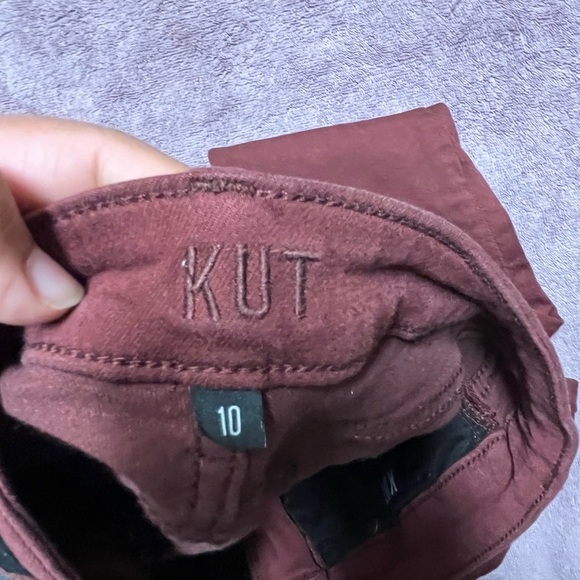 Kut ankle skinny Women's Burgundy Jeans - Picture 11 of 13